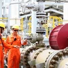 kiểm tra hệ thống đường ống dẫn khí ở nhà máy chế biến khí Nam Côn Sơn. (Ảnh: Hà Thái/TTXVN)