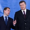 Tổng thống Ukraine Viktor Yanukovych và Tổng thống Nga Dmitry Medvedev. (Nguồn: Getty Images)