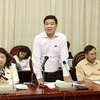 Đại biểu Quốc hội tỉnh Vĩnh Phúc Nguyễn Ngọc Bảo, phát biểu ý kiến. (Ảnh: Doãn Tấn/TTXVN)