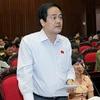 Ông Lê Văn Học, đại biểu Quốc hội tỉnh Lâm Đồng, phát biểu ý kiến. (Ảnh: Nhan Sáng/TTXVN)