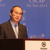 Phó Thủ tướng Nguyễn Thiện Nhân đến dự và phát biểu khai mạc cuộc họp CSCAP. (Ảnh: Thống Nhất/TTXVN)
