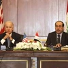 Phó Tổng thống Mỹ, Joseph Biden (trái) và Thủ tướng Iraq Nouri al-Maliki trong một cuộc họp báo ở Baghdad, Iraq. (Nguồn: AP) 