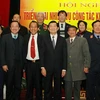 Chủ tịch nước Trương Tấn Sang với các đại biểu dự Hội nghị triển khai công tác năm 2012 của ngành kiểm sát. (Ảnh: Nguyễn Khang/TTXVN)