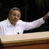 Chủ tịch Cuba Raul Castro phát biểu tại Đại hội VI, Đảng Cộng sản Cuba, tháng 4/2011. (Nguồn: Reuters)