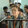 Bà Trần Ngọc Sương trong một phiên tòa xét xử vụ án Nông trường Sông Hậu. (Nguồn: TTXVN) 