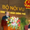 Phó Thủ tướng Nguyễn Xuân Phúc đến dự và phát biểu tại hội nghị. (Ảnh: Trọng Đức/TTXVN)