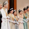 Nhật hoàng Akihito và các thành viên nữ hoàng gia Nhật Bản. (Nguồn: Asahi Shimbun)