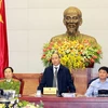 Phó Thủ tướng Nguyễn Xuân Phúc, Chủ tịch Ủy ban An toàn giao thông Quốc gia, chủ trì Hội nghị. (Ảnh: Doãn Tấn/TTXVN)