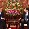 Chủ tịch nước Trương Tấn Sang tiếp Tổng giám đốc Tập đoàn Khí đốt Gazprom Alexei Miller đang thăm và làm việc tại Việt Nam. (Ảnh: Nguyễn Khang/TTXVN)