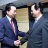 Thủ tướng Nguyễn Tấn Dũng tiếp ngài Yukio Hatoyama, cựu Thủ tướng Nhật Bản. (Ảnh: Đức Tám/TTXVN)