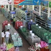 Khách tham quan mua sắm tại Khu thương mại Tịnh Biên. (Ảnh: Thanh Vũ/TTXVN)