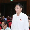 Đại biểu Quốc hội thành phố Hà Nội Chu Sơn Hà phát biểu ý kiến. (Ảnh: Phương Hoa/TTXVN)