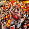Cổ động viên Tây Ban Nha vui mừng trước chiến thắng của đội nhà. (Nguồn: Getty Images)