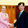 Thủ tướng Nguyễn Tấn Dũng tiếp Bà Pamela Cox, Phó Chủ tịch Ngân hàng Thế Giới. (Ảnh: Doãn Tấn/TTXVN)