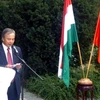 Đại sứ Việt Nam tại Cộng hòa Hungary Ngô Duy Ngọ phát biểu tại buổi tiếp tân. (Ảnh: Hoàng Linh/Vietnam+)