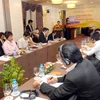 Quang cảnh buổi tọa đàm giữa Cục Đầu tư nước ngoài với một số doanh nghiệp tỉnh Aichi. (Ảnh : Danh Lam/TTXVN)