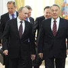 Tổng thống Kazakhstan Nursultan Nazarbayev và Tổng thống Nga Vladimir Putin. (Nguồn: RIA Novosti) 