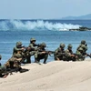 Một cuộc tập trận đổ bộ của lính thủy đánh bộ Mỹ, Philippines ở Philippines, tháng 10/2011. (Nguồn: AFP)