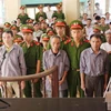 Các bị cáo tại phiên tòa sơ thẩm ở Bắc Giang. (Nguồn: toaan.gov.vn)
