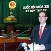 Thủ tướng Chính phủ Nguyễn Tấn Dũng trả lời chất vấn của đại biểu Quốc hội. (Ảnh: Nhan Sáng/TTXVN)
