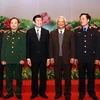 Chủ tịch nước Trương Tấn Sang với các đại biểu dự hội nghị. (Ảnh: Nguyễn Khang/TTXVN)