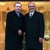 Thủ tướng Thổ Nhĩ Kỳ Recep Tayyip Erdogan (trái) đón người đồng cấp Tunisia Hamadi Jebali ở Ankara. (Nguồn: Getty Images)