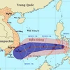 Đường đi và vị trí cơn bão Wukong. (Nguồn: nchmf.gov.vn)