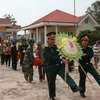 Một buổi lễ quy tập hài cốt liệt sỹ về nghĩa trang liệt sỹ ở tỉnh Đắk Lắk. (Nguồn: báo Đắk Lắk)