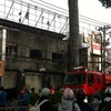 Trung tâm điện máy Sony Việt Nam ở Quận 3, Thành phố Hồ Chí Minh bị thiêu rụi hoàn toàn. (Ảnh: Hoàng Anh Tuấn/Vietnam+)