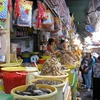 Một khu chợ vùng biên giời Việt Nam-Campuchia.