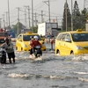 Triều cường gâp ngập lụt ở Thành phố Hồ Chí Minh. (Nguồn: TTXVN)