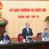 Chủ tịch Quốc hội Nguyễn Sinh Hùng chủ trì và phát biểu khai mạc Phiên họp thứ 15 của Ủy ban Thường vụ Quốc hội khóa XIII. (Ảnh: Nhan Sáng/TTXVN)
