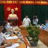 Ông Nguyễn Phong Quang, Phó Ban thường trực Ban Chỉ đạo Tây Nam Bộ chủ trì buổi họp báo ngày 26/2. (Ảnh: Trần Khánh Linh/Vietnam+)
