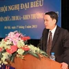 Tổng giám đốc TTXVN Nguyễn Đức Lợi phát biểu tại hội nghị. (Ảnh: Lâm Khánh/TTXVN)
