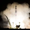 Tên lửa đưa tàu vũ trụ Soyuz TMA-08M rời khỏi bệ phóng ở Baikonur, Kazakhstan ngày 29/3. (Nguồn: AFP/TTXVN)