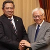 Tổng thống Indonesia, Susilo Bambang Yudhoyono gặp Tổng thống Singapore, Tony Tan, ngày 22/4. (Nguồn: Getty Images)