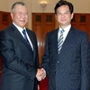 Thủ tướng Nguyễn Tấn Dũng tiếp ông Hà Hậu Hoa, Phó Chủ tịch Chính hiệp Trung Quốc. (Ảnh: Doãn Tấn/TTXVN)