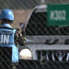 Một lính gìn giữ hòa bình của Philippines làm việc ở một căn cứ của UNDOF ở Cao nguyên Golan. (Nguồn: AP)