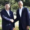 Tổng thống Mỹ Barack Obama gặp gỡ Chủ tịch Trung Quốc Tập Cận Bình trong cuộc hội đàm hai ngày ở Rancho Mirage, California. (Nguồn: AFP/TTXVN)
