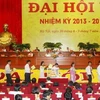Các đại biểu bỏ phiếu bầu Ban Chấp hành Trung ương Hội Nông dân Việt Nam khóa VI. (Ảnh: Đình Huệ/TTXVN)