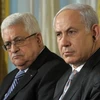 Thủ tướng Israel Netanyahu và Tổng thống Palestine Abbas trong một cuộc gặp giữa hai ông ở Nhà Trắng, Mỹ. (Nguồn: AP)