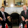 Chủ tịch nước Trương Tấn Sang gặp Chủ tịch thường trực Thượng viện Hoa Kỳ, Patrick Leahy. (Ảnh: Nguyễn Khang/TTXVN)