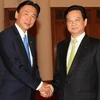 Thủ tướng Nguyễn Tấn Dũng tiếp Chủ tịch Ủy ban An ninh Nhật Bản Keiji Furuya đang ở thăm và làm việc tại Việt Nam. (Ảnh: Đức Tám/TTXVN)