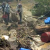 Hiện trường vụ lở đất ở Sa Pa, Lào Cai. (Nguồn: TTXVN)