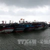 Tàu thuyền neo đậu tại âu thuyền Phú Hải, huyện Phú Vang (Thừa Thiên-Huế) tránh bão số 11. (Ảnh: Quốc Việt/TTXVN)