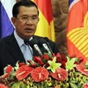 Thủ tướng Campuchia Hun Sen phát biểu tại hội nghị. (Nguồn: wittysparks.com)