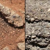 Hình ảnh mà Curiosity chụp được về những tảng đá chứa sỏi trong lòng suối cổ đại trên sao Hỏa. (Nguồn: washingtonpost)