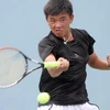 Tay vợt trẻ tài năng Lý Hoàng Nam. (Ảnh: Quang Nhựt/TTXVN)