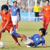 Đội tuyển bóng đá nữ Việt Nam trong trận gặp Malaysia. (Ảnh: Quốc Khánh/TTXVN) 