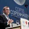 Thủ tướng Đan Mạch Lokke Rasmussen đọc diễn văn tại lễ khai mạc hội nghị. (Ảnh: AFP/TTXVN) 